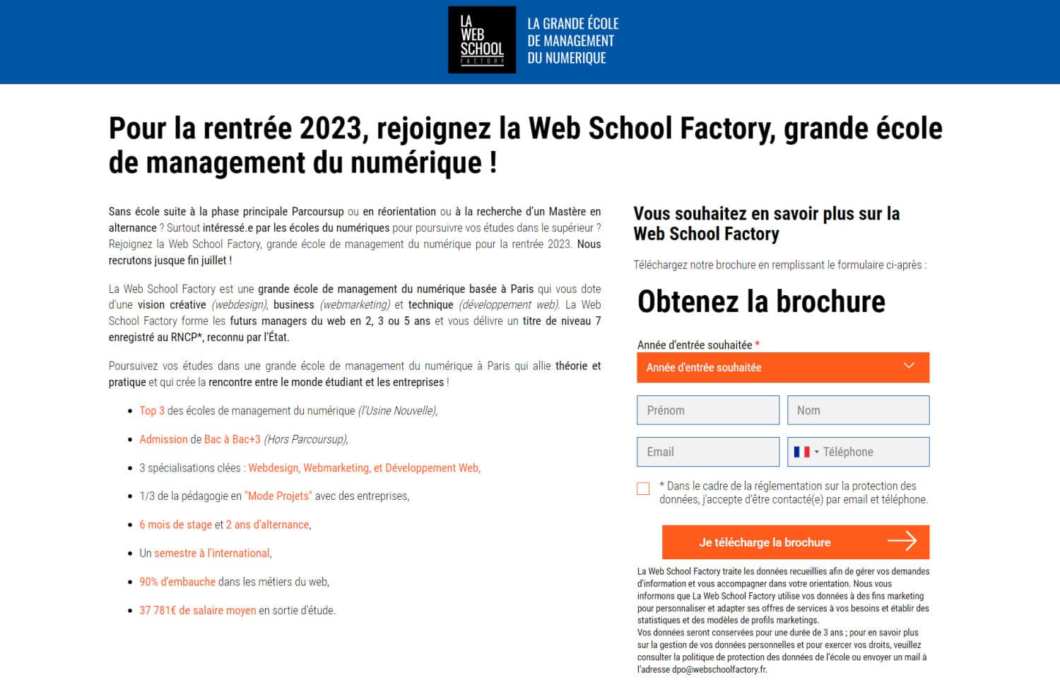 web school factory